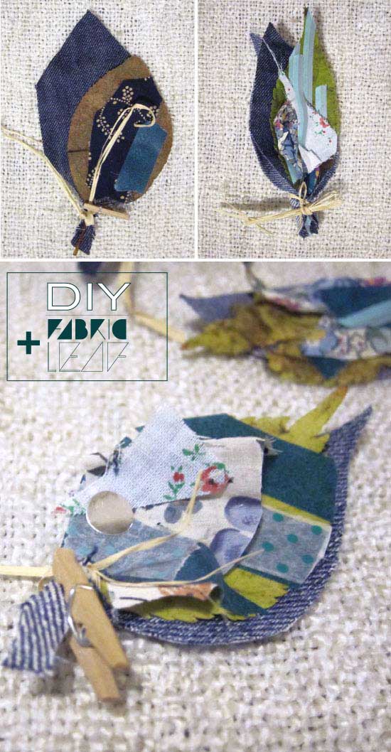 DIY Fabric + leaf