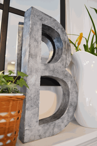 How To: Easy Faux Zinc Letters // House Stuff Works
