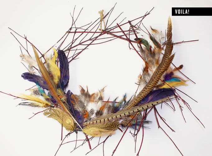 DIY FEATHER WREATH WITH MEG ALLAN COLE // Rue daily