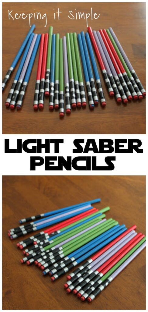 DIY Star Wars Light Saber Pencils