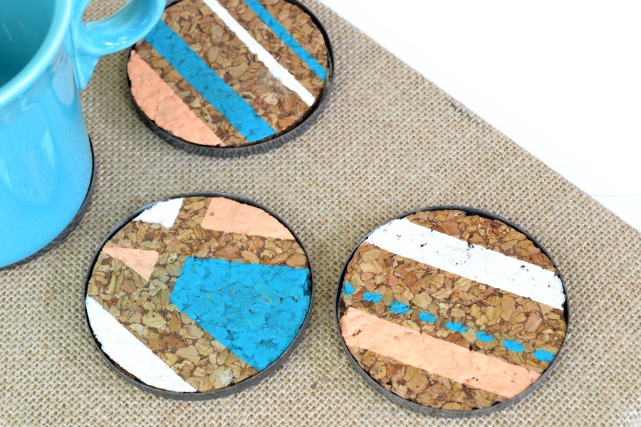 diy-coasters-with-cork-and-geometric-design