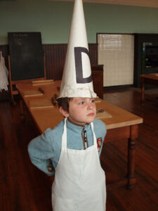 Dunce Tommy at Scotland Street school. 