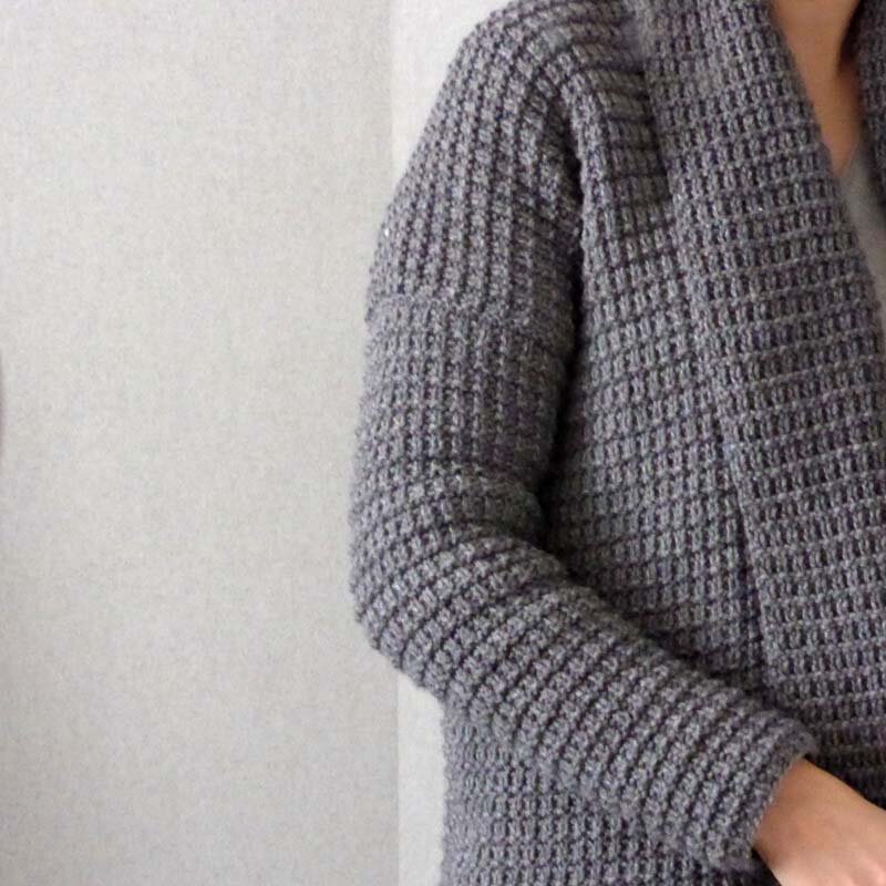 tricoter un gilet en grosse laine
